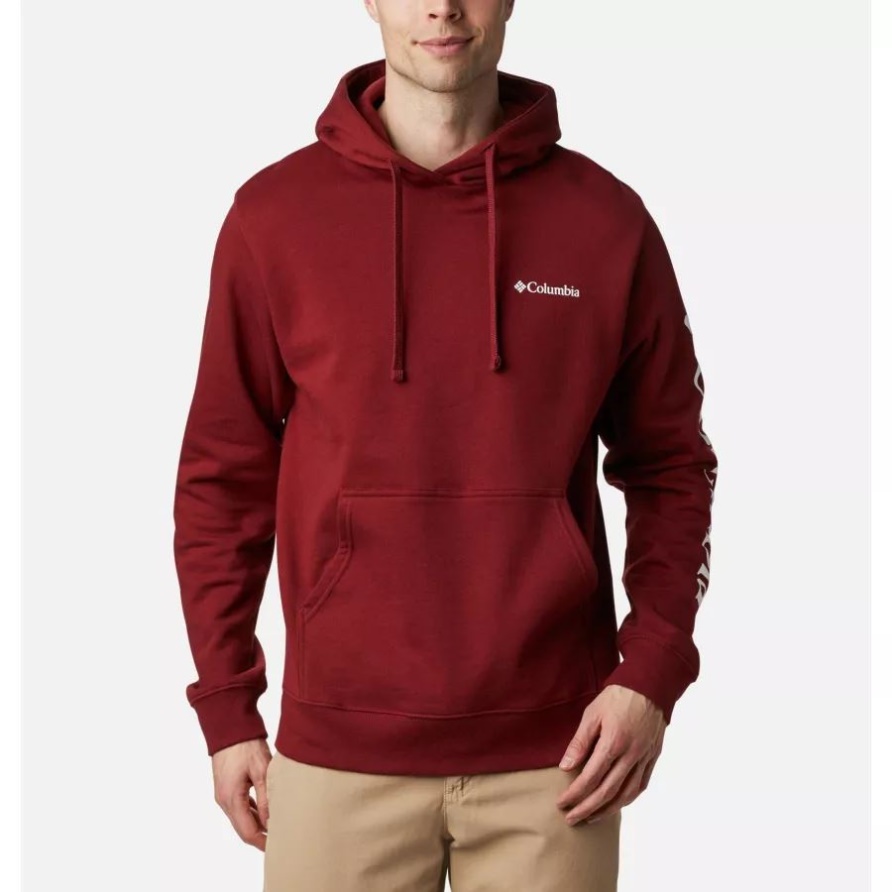 Viewmont II Sleeve Graphic Hoodie Für Herren Columbia Red Jaspis/Weiß