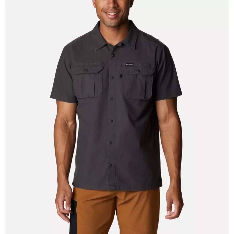 Herren-Wallowa-Neuheit-Kurzarmhemd Shark Columbia