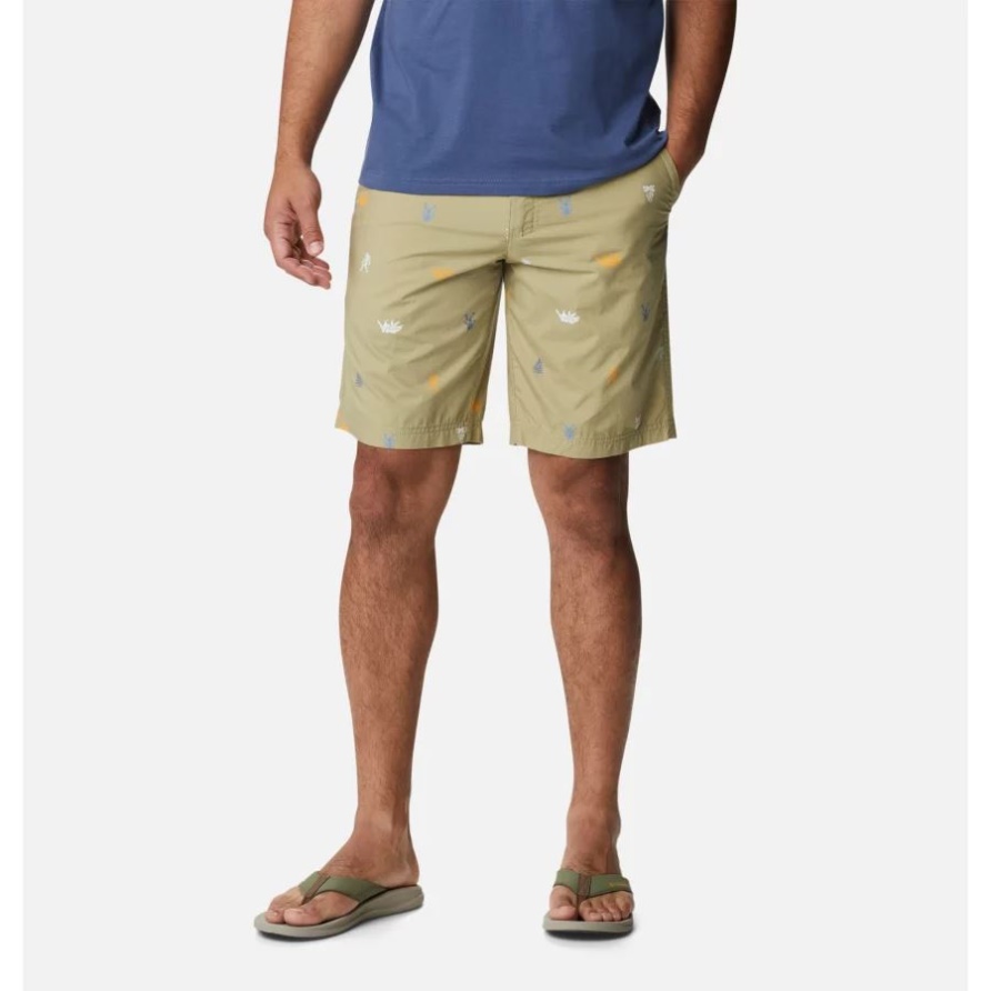 Herren-Shorts Mit Ausgewaschenem, Lässigem Print Columbia Savoury Camp Social Multi Print