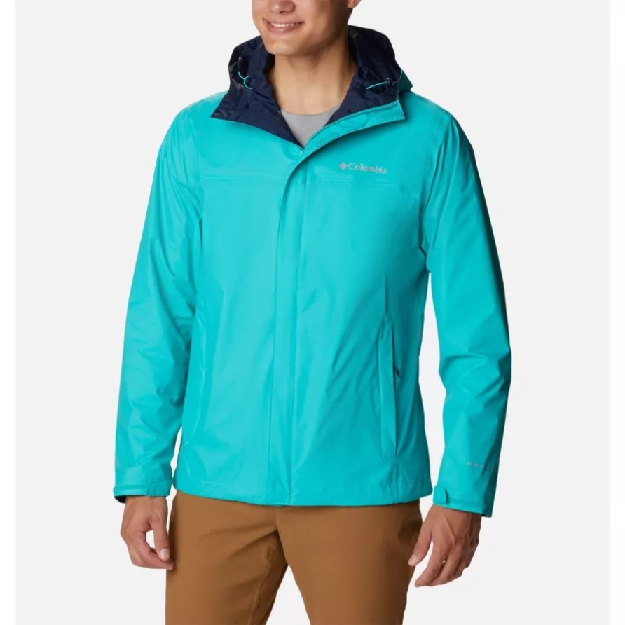 Wasserdichte Ii Regenjacke Für Herren Groß Hell Aqua Columbia