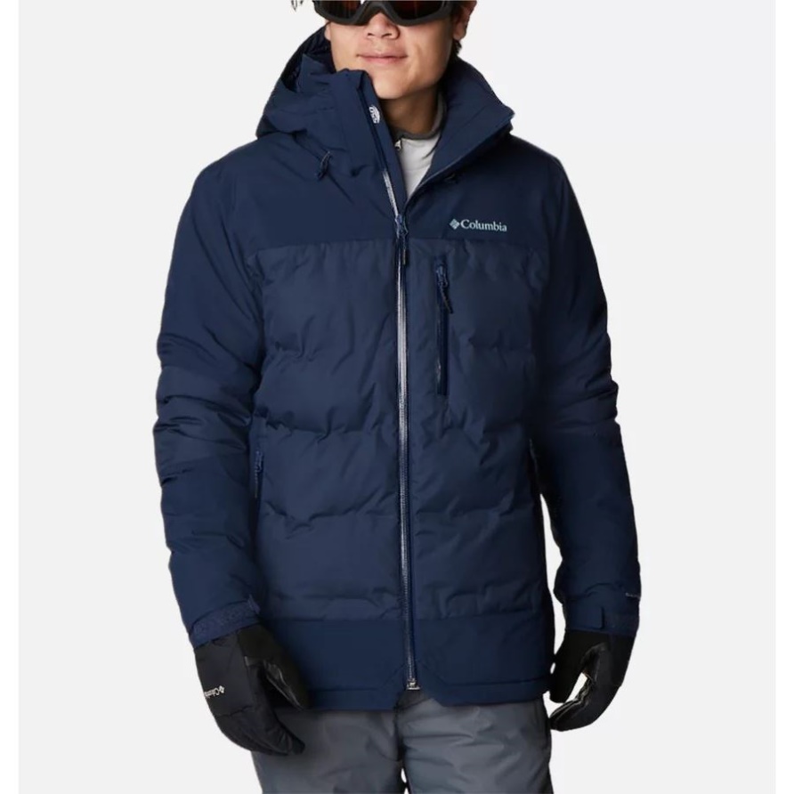 Wild Card Ii Wasserdichte Ski-daunenjacke Mit Kapuze Für Herren Collegiate Navy Columbia