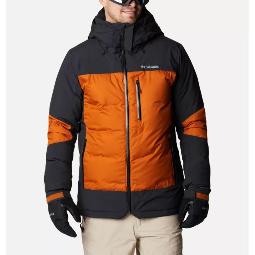 Wild Card Ii Wasserdichte Ski-daunenjacke Mit Kapuze Für Herren Columbia Warm Copper/black
