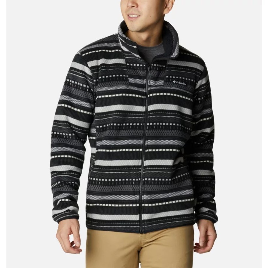 Herren Winterpass Sherpa-fleecejacke Haifisch Apres Streifendruck Columbia