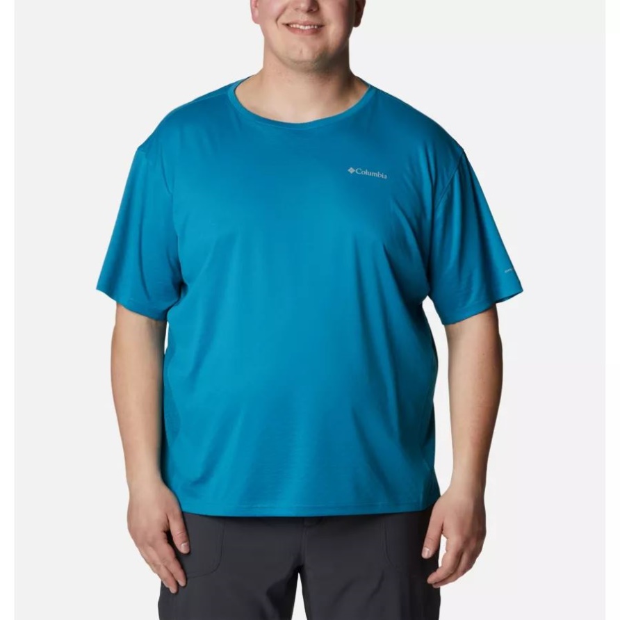 Herren Zero Ice Cirro-Cool Kurzarmhemd Big Columbia Deep Marine/Deep Marine Heather