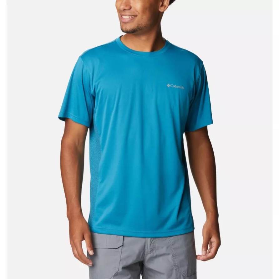 Zero Ice Cirro-cooles Technisches Herren-T-Shirt Columbia Deep Marine/Deep Marine Heather
