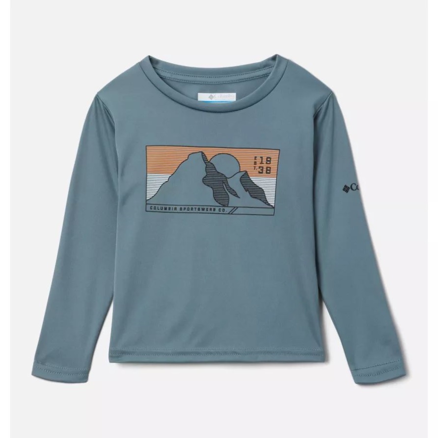 Metal/line Scape Columbia Jungen Kleinkind Grizzly Peak Langarm-Grafik-T-Shirt