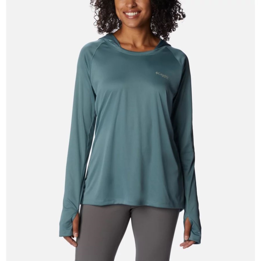 Pfg Tidal Tee Hoodie Für Frauen Mit Metall/safari-logo Kolumbien