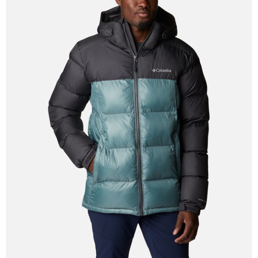 Metal Shine/shark Pike Lake Daunenjacke Mit Kapuze Für Herren Columbia