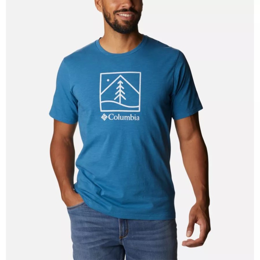 Mineralblau/Plant It Grafik Columbia Herren T-Shirt