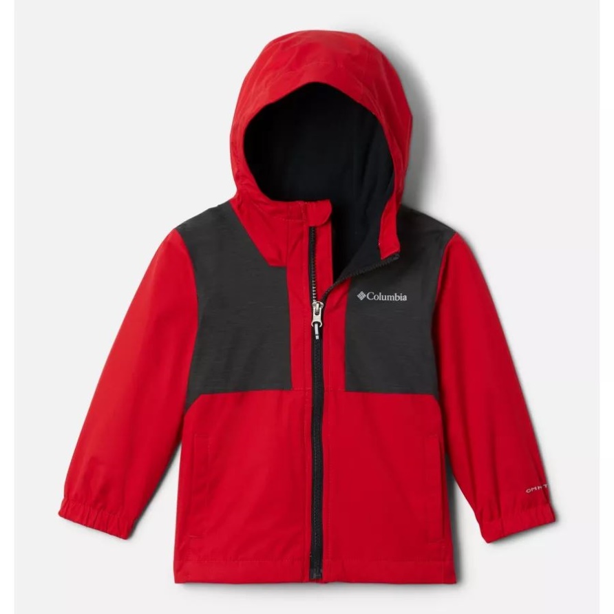 Mountain Red/black Slub Jungen Kleinkind Rainy Trail Fleecegefütterte Jacke Columbia