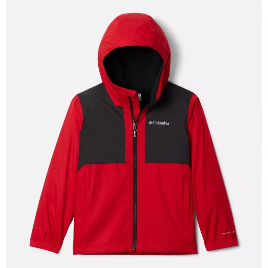 Mountain Red/Black Slub Columbia Jungen Rainy Trails Fleece Gefütterte Jacke