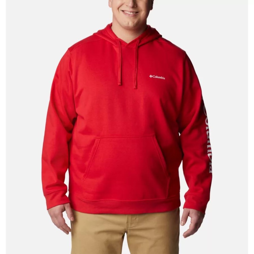 Mountain Red/csc Sleeve Logo Columbia Columbia Trek Hoodie Für Herren Groß