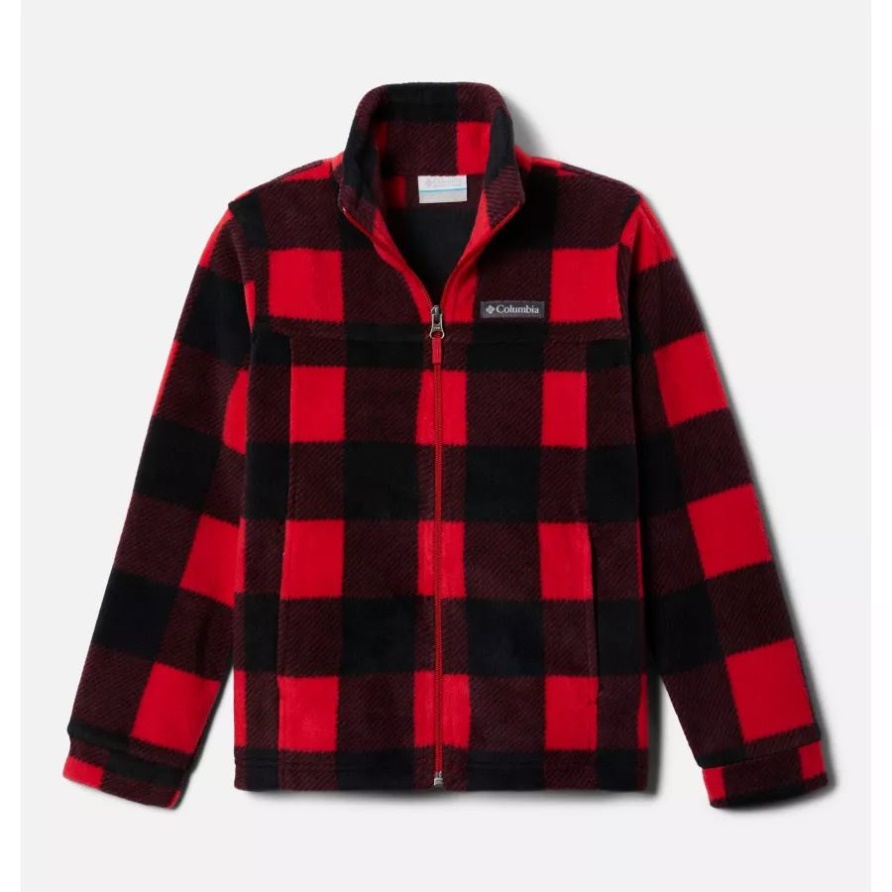 Mountain Red Check Columbia Zing III Bedruckte Fleecejacke Für Jungen