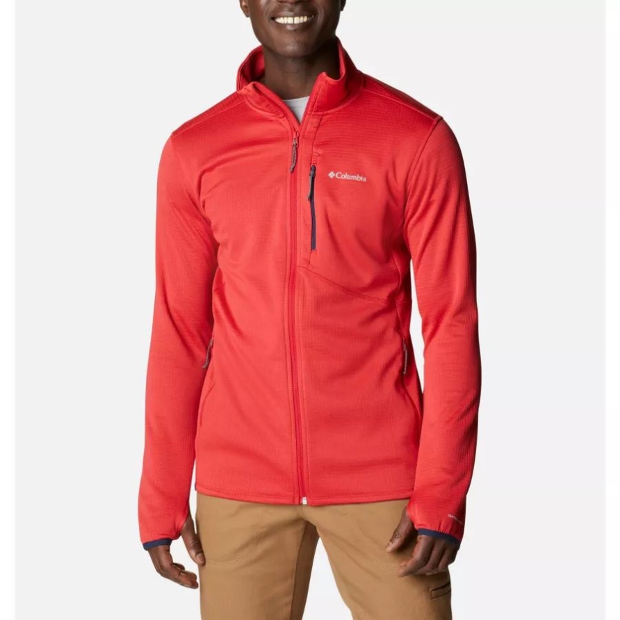 Mountain Red Heather Park View Fleecejacke Mit Durchgehendem Reißverschluss Für Herren Columbia