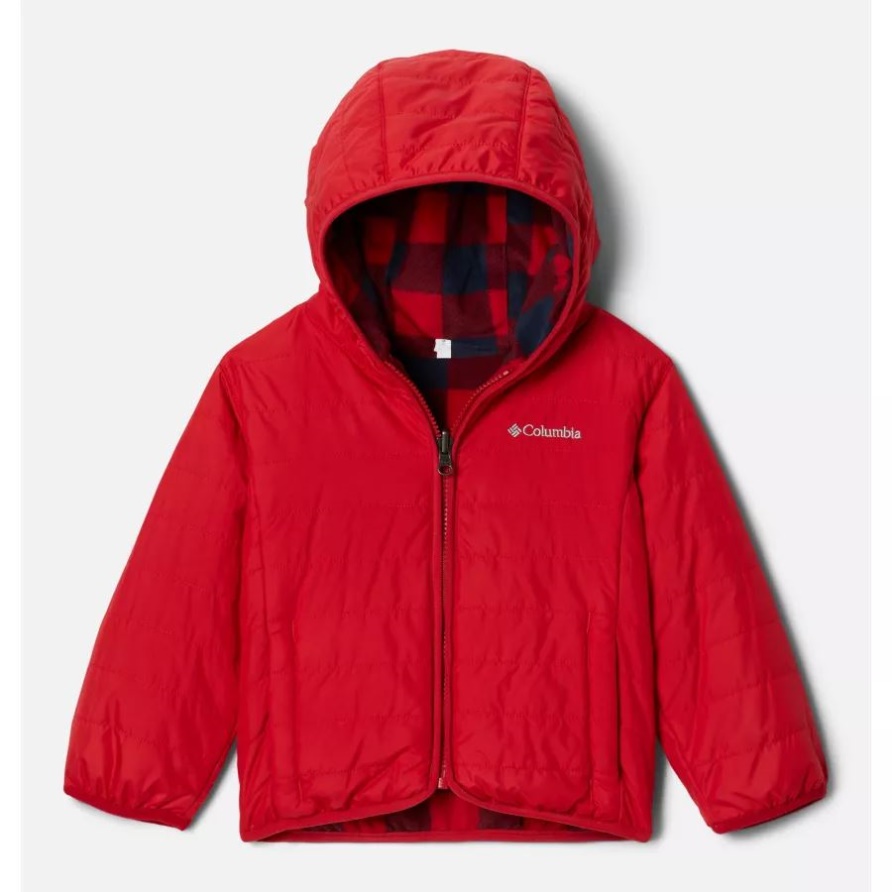 Mountain Red/mountain Red Kariert Doppelte Mühe Wendejacke Für Kleinkinder Columbia