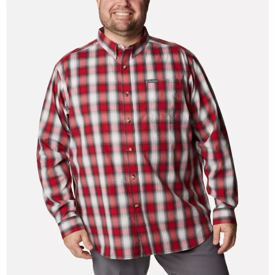 Mountain Red Soft Ombre Columbia Rapid Rivers Ii Langarmshirt Für Herren Groß
