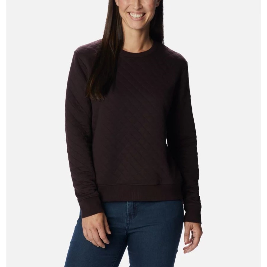 New Cinder Columbia Damen-Sweatshirt Columbia Lodge Mit Gestepptem Rundhalsausschnitt