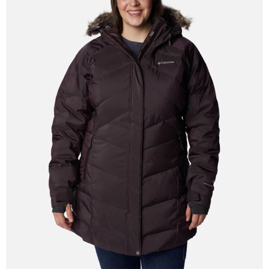 New Cinder Sheen Lay D Down II Mid-Jacke Für Damen Plus Größe Columbia