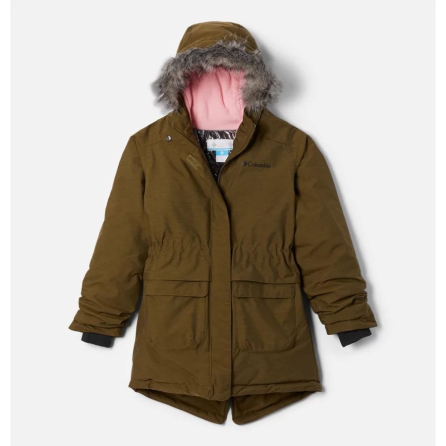 New Olive Heather Nordic Strider Winterparka Columbia Für Mädchen