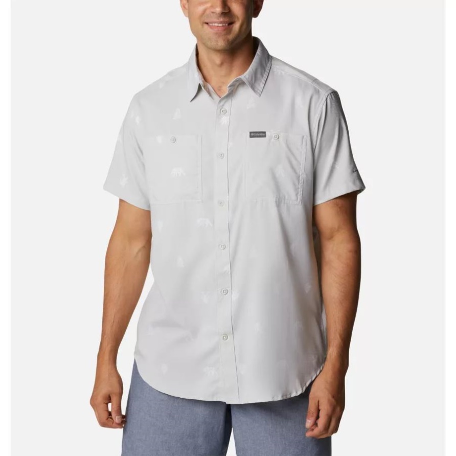 Nimbus Grau Camp Social Nutzer Kurzarmshirt Für Herren Columbia