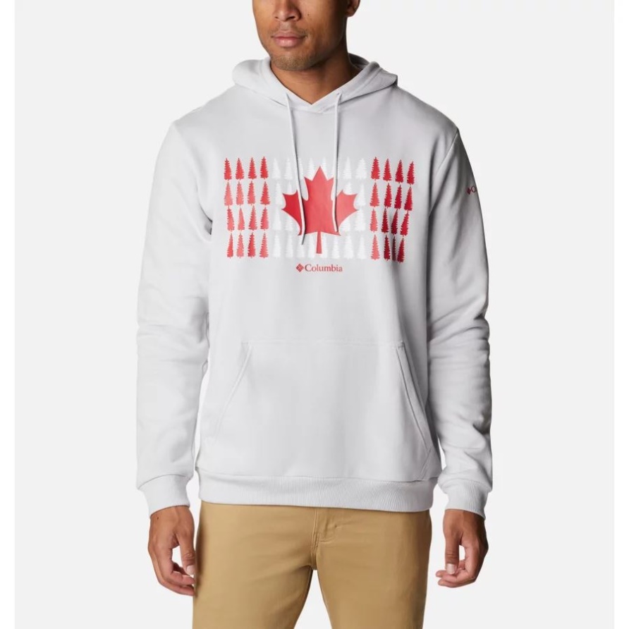 Nimbus Grey/Canada Timberline Flag Grap Columbia CSC Country Logo Hoodie Für Herren