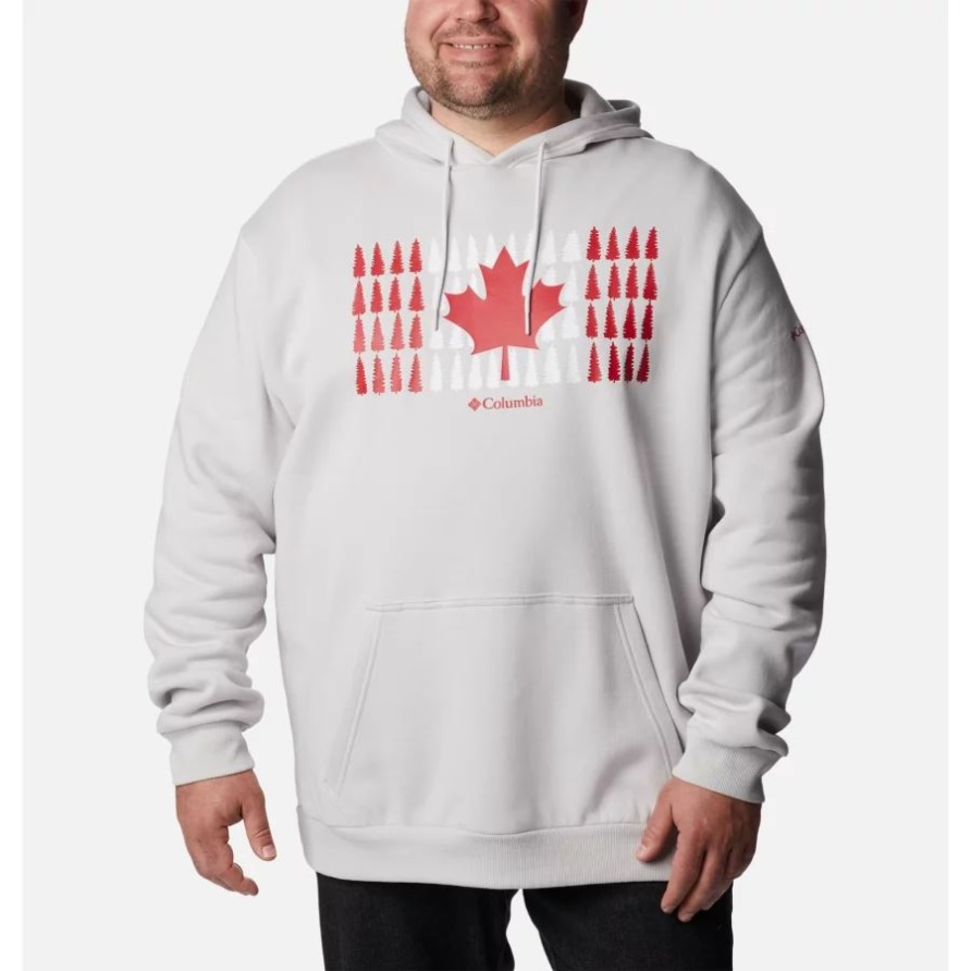 Nimbus Grey/Canada Timberline Flag Grap CSC Country Logo Hoodie Für Herren Big Columbia