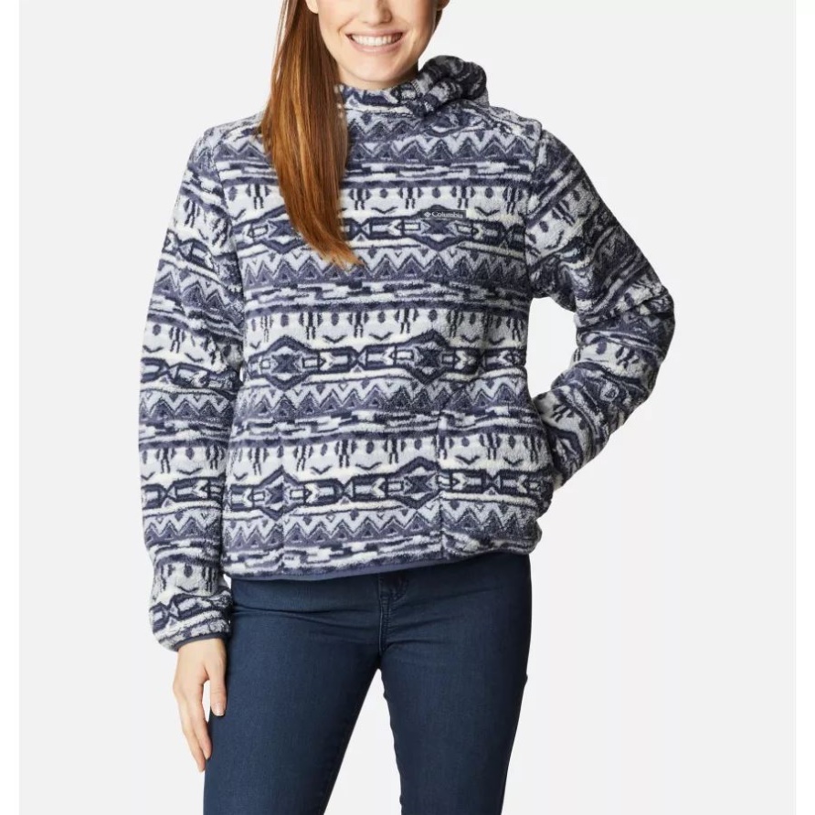 Nächtlicher 80er-Jahre-Streifendruck Columbia West Bend Hoodie Für Frauen