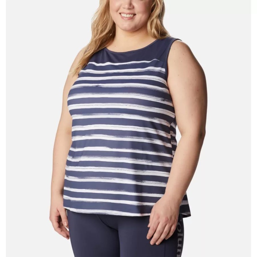 Nächtliches Chill River Tanktop Mit Bürstenstreifen Für Damen In Übergröße Columbia