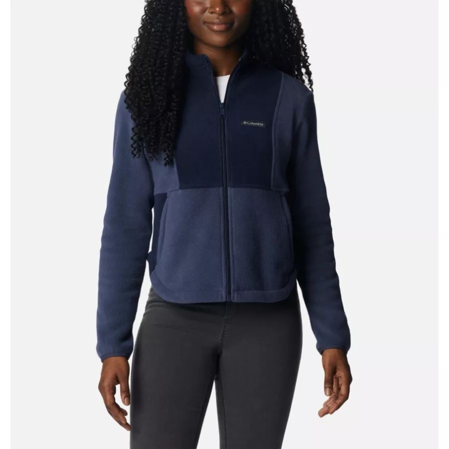 Nächtlich/dunkle Nächtliche Benton Springs Colorblock-Fleecejacke Für Damen Columbia