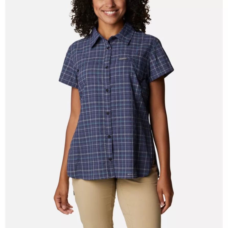 Nächtliches Höhenraster Columbia Damen Silver Ridge Neuheit Kurzarmshirt