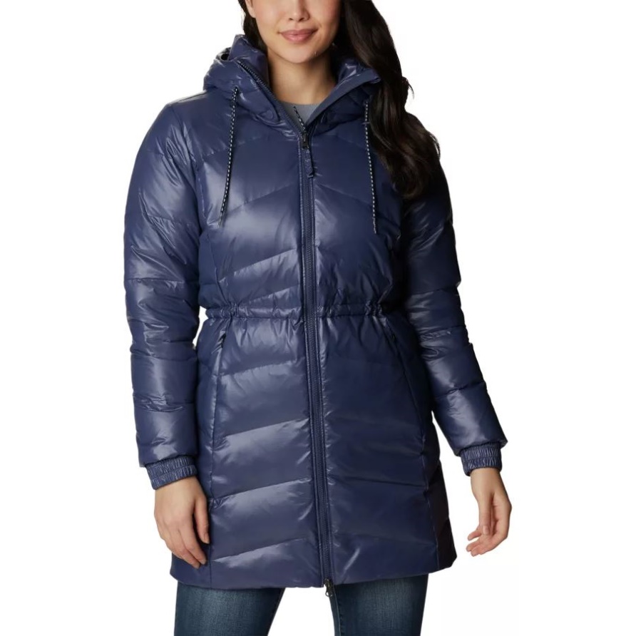 Nächtliche Gunmetal Columbia Icy Heights Ii Damen-daunenjacke Mit Kapuze