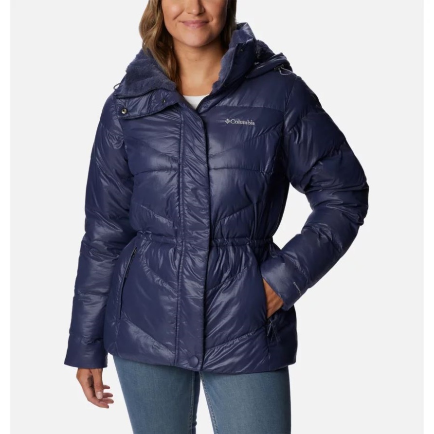 Nocturnal Gunmetal Columbia Peak To Park II Isolierte Kapuzenjacke Für Damen