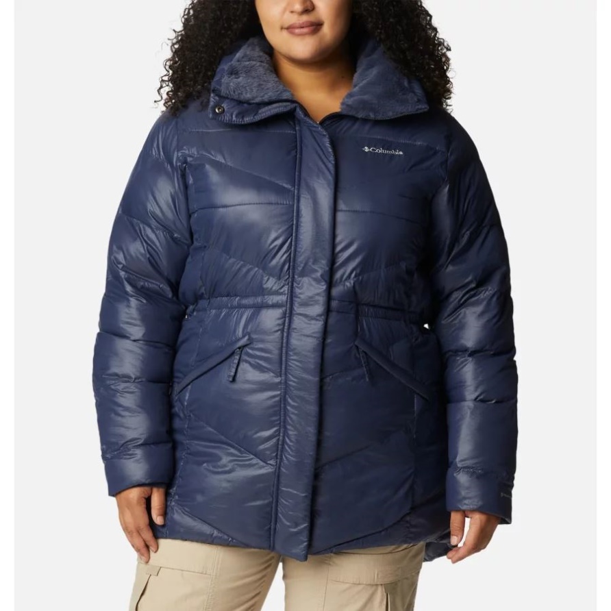 Nächtliche Rotguss-Columbia-Jacke Mit Mittlerer Isolierung Von Peak To Park Für Damen In Übergröße