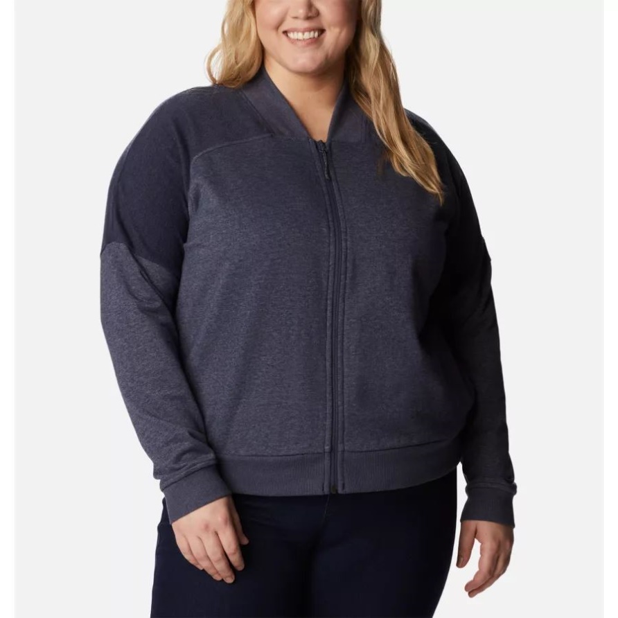 Nächtliches Heidekraut Columbia Columbia Lodge French Terry Jacke Mit Durchgehendem Reißverschluss Für Damen In Übergröße
