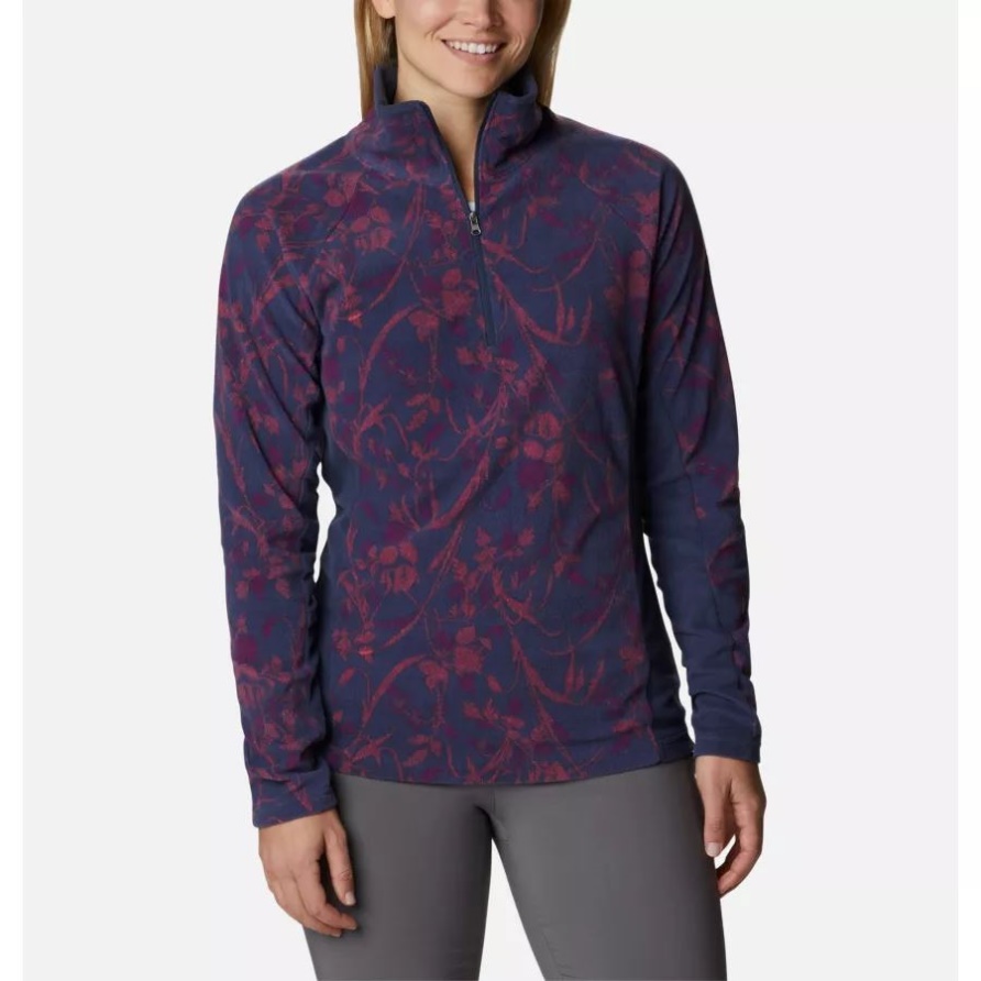 Nächtlicher Herringtones-print Columbia Damen-pullover Mit Halbreißverschluss Und Glazialem Iv-print