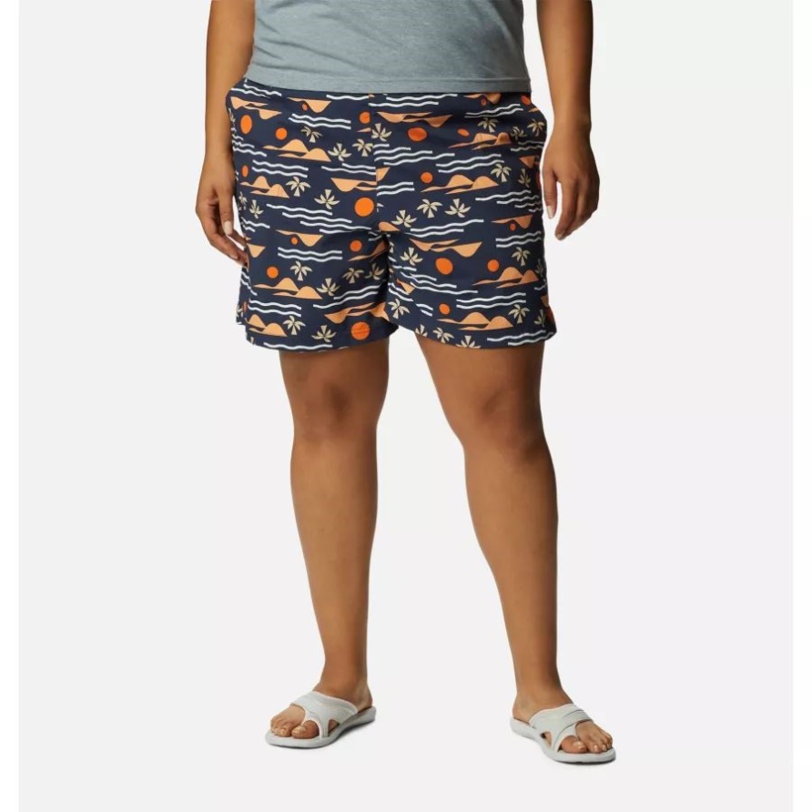 Nachtaktiv/meeresstrand Sandy River Ii Bedruckte Shorts Plus Größe Kolumbien Für Damen
