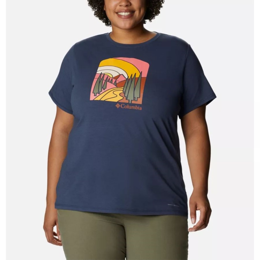 Nachtaktiv/suntrek Hills Columbia Suntrek Grafik T-shirt Ii Plus Größe