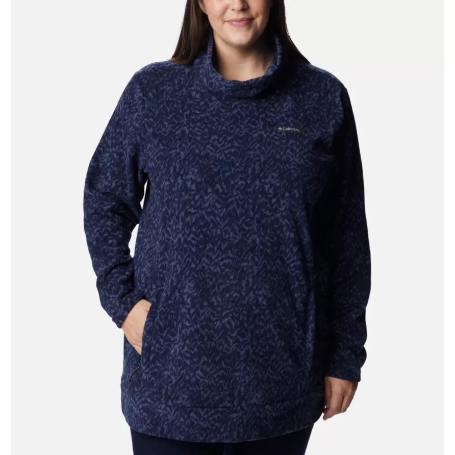 Nächtlicher Terrain-Druck Damen Ali Peak Fleece-Tunika Plus Größe Columbia