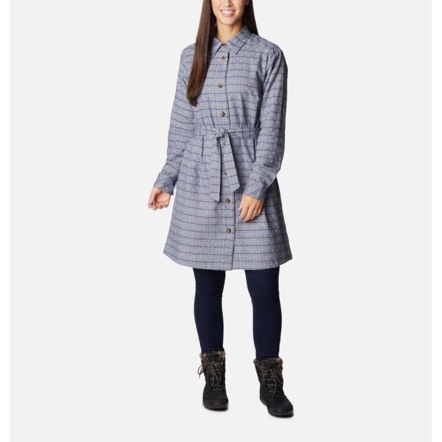 Nächtliches Twill-Damenkleid Aus Holly Hideaway Flanell Columbia