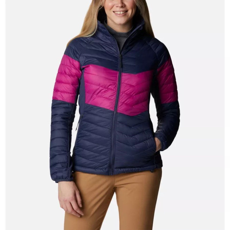 Nachtaktiv/wild Fuchsia Damenpuder Pass Daunenjacke Columbia