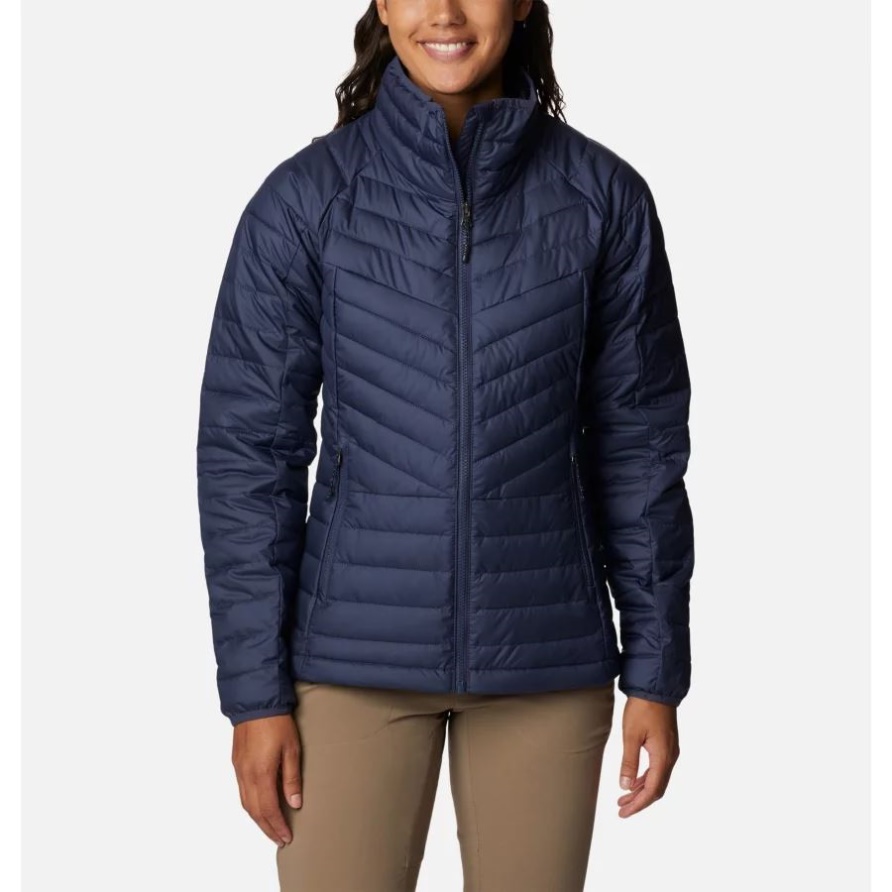 Nächtliche Damen Powder Lite II Jacke Mit Durchgehendem Reißverschluss Columbia