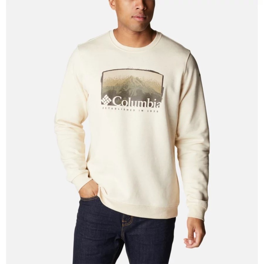 Haferflocken-Heide/Nebel-Haven-Grafik Columbia Herren-Herren-Sweatshirt Mit Rundhalsausschnitt Und Hart-Mountain-Grafik