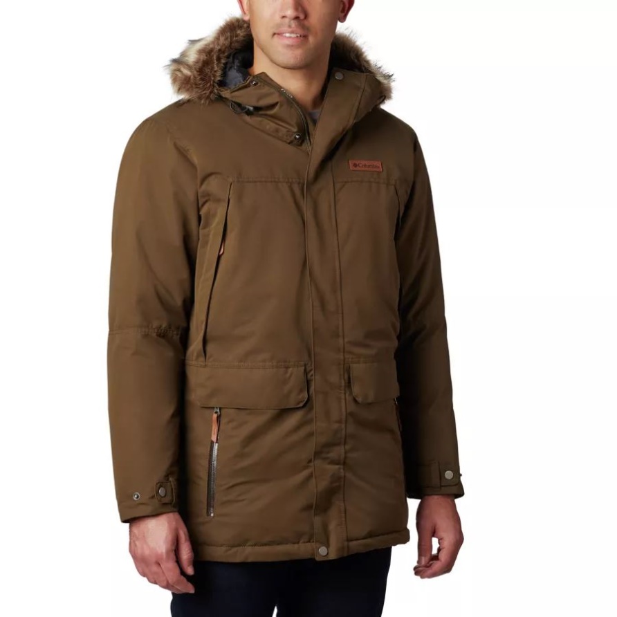 Olivgrüner Columbia South Canyon Wasserdichter Parka Für Herren