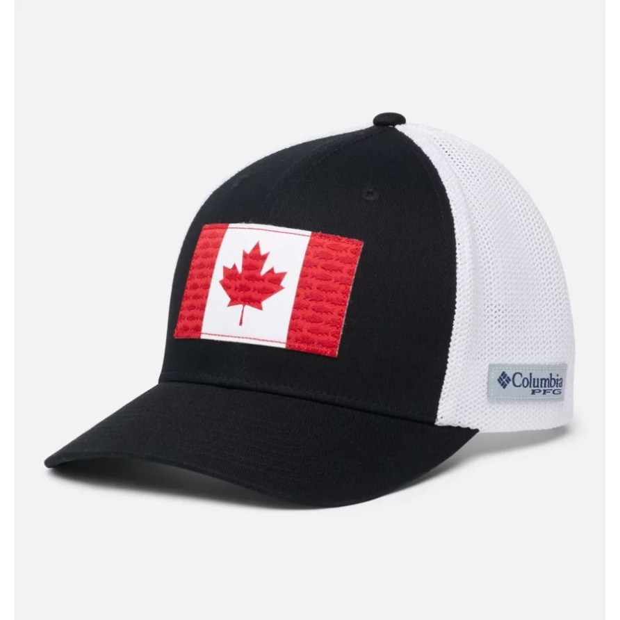 Pfg Fish Flag Mesh Ball Cap Hohe Krone Schwarz/fish Flag Columbia