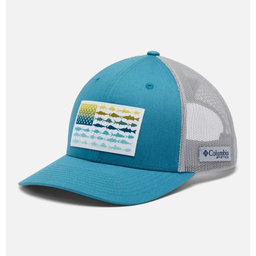 Pfg Fish Flag Mesh Snapback Hohe Krone Columbia Deep Marine/cool Grey