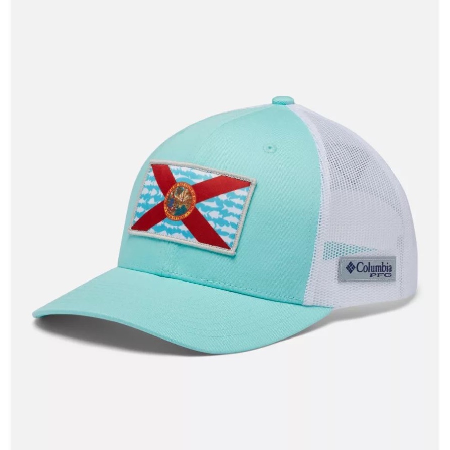 Pfg Fish Flag Mesh Snapback Hohe Krone Columbia Golf Stream/florida Flagge