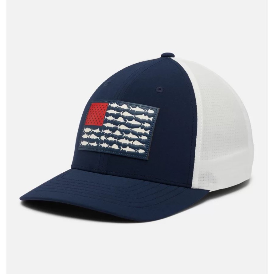 Pfg Fish Flag Signature 110 High Crown Columbia Collegiate Navy/Red Spark