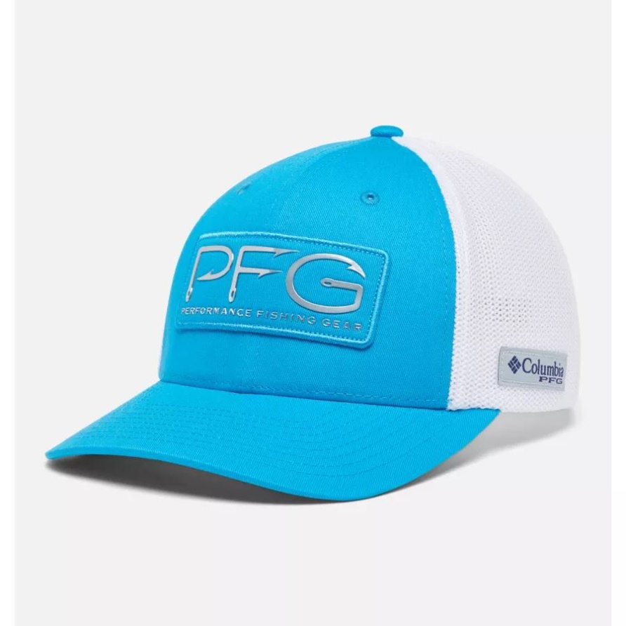 Pfg Hooks Mesh Ball Cap Hohe Krone Compass Blue/silver Columbia
