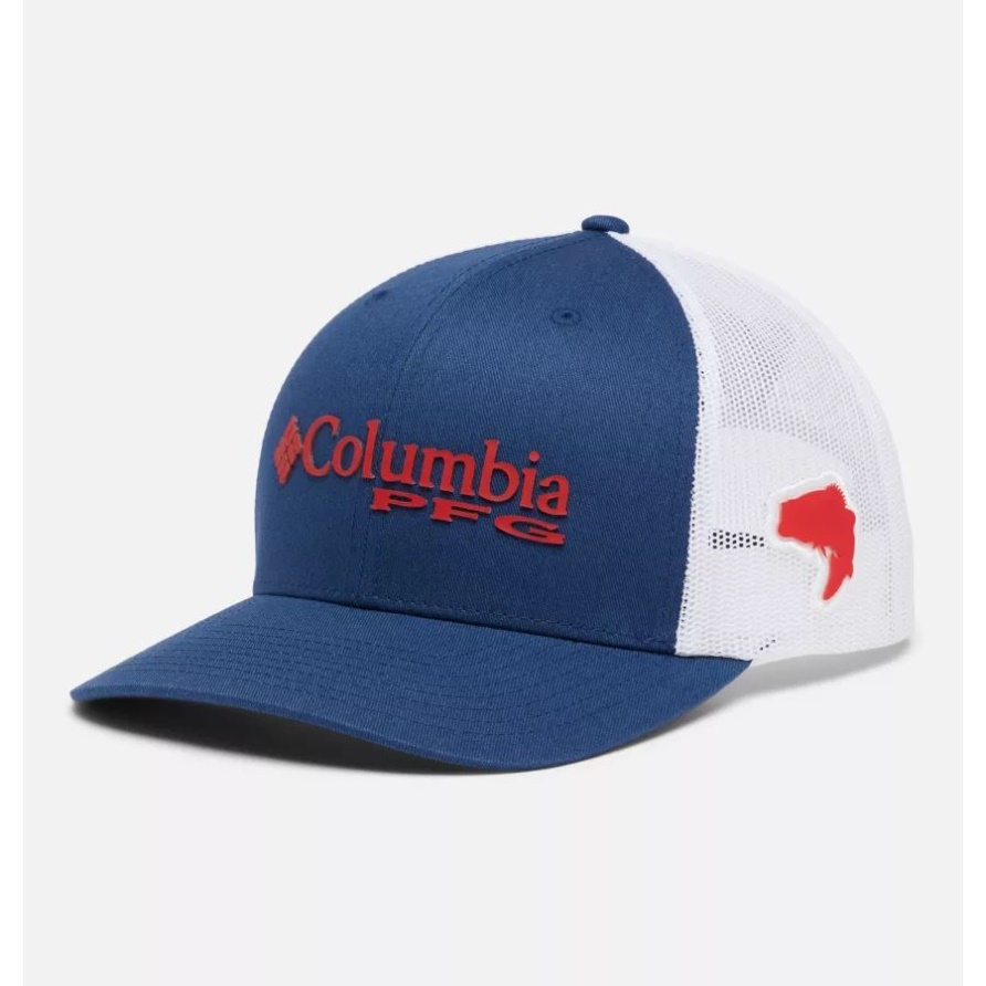 Pfg Logo Mesh Snapback Hohe Krone Carbon/red Spark Columbia