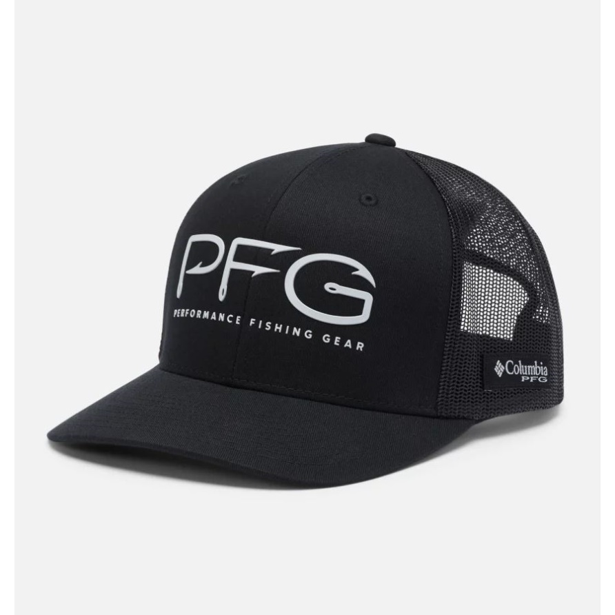 Pfg Mesh Snap Back Haken Kugelkappe Hohe Krone Columbia Schwarz/pfg Haken